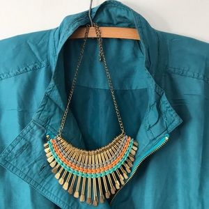 Unique Woven Metal Necklace